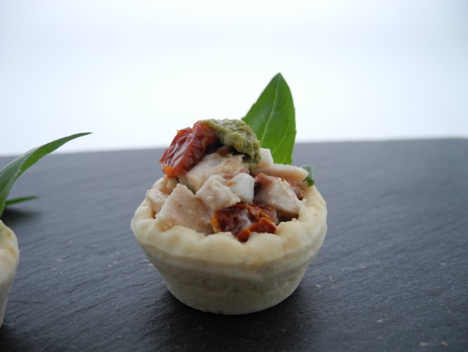 Tartelette Poulet-Pesto