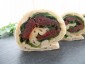 Rolle Ruccola getrocknete Tomate