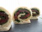 Rolle Ruccola getrocknete Tomate