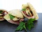 Mini Pita Kochschinken, Champignons und Artischocken