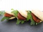 Mini Pita Ruccola und getrockneten Tomaten