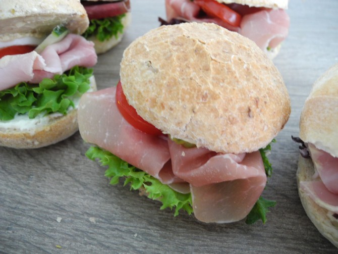 Platte Partybrötchen