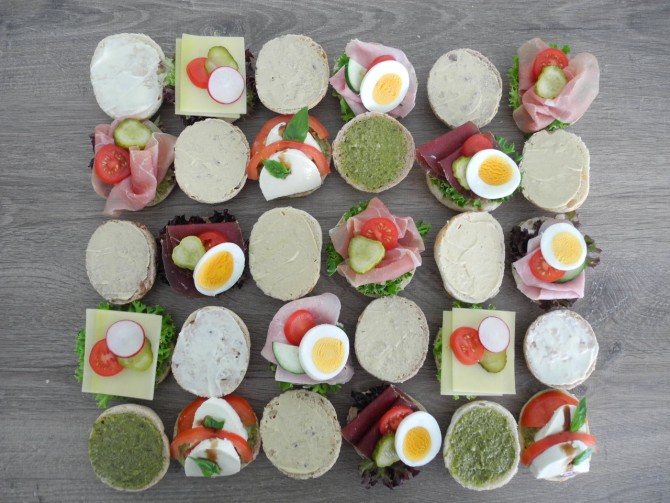 Platte Partybrötchen