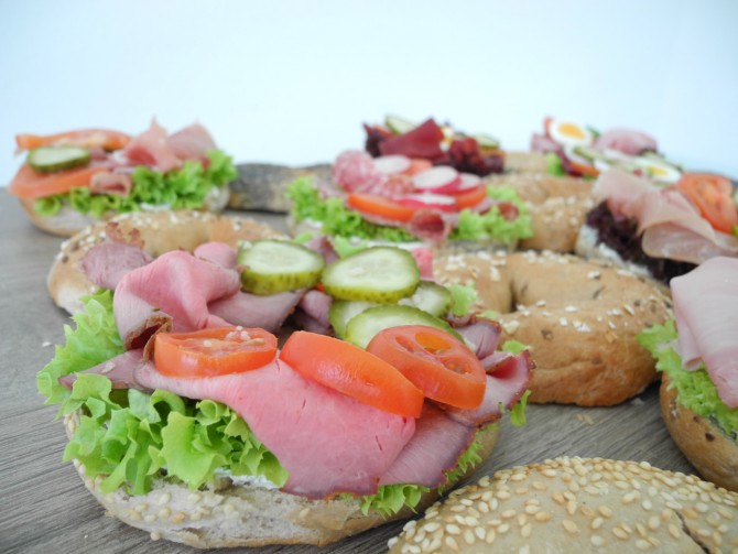 Platte Bagel assortiert