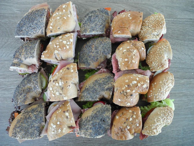 Platte Bagel assortiert