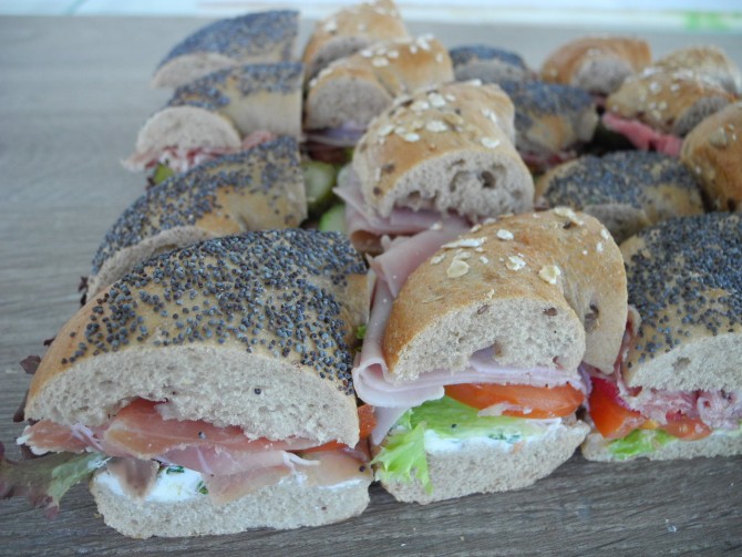 Platte Bagel assortiert