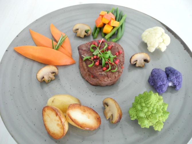 Rindsfilet mit saisonalem Gemüse