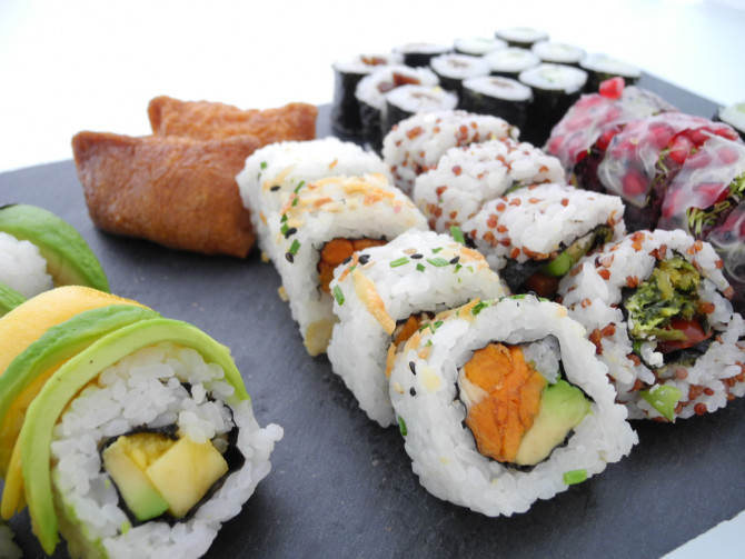 Platte Sushi vegetarisch