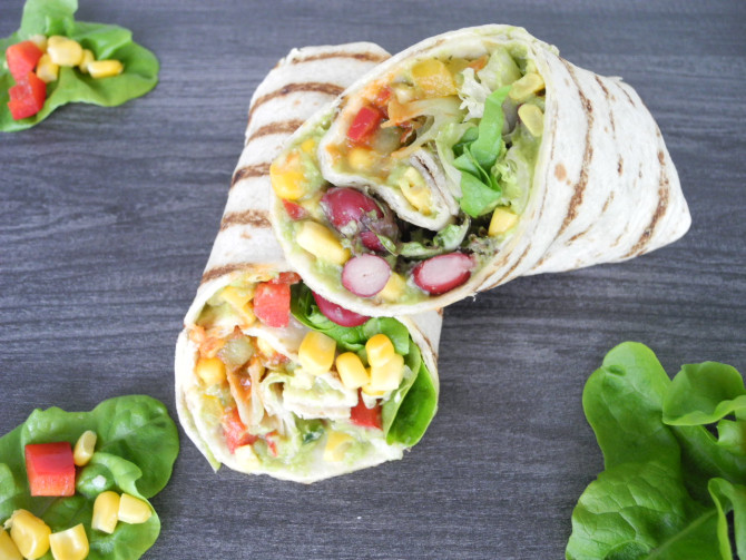 Wrap Mexico vegan, spicy
