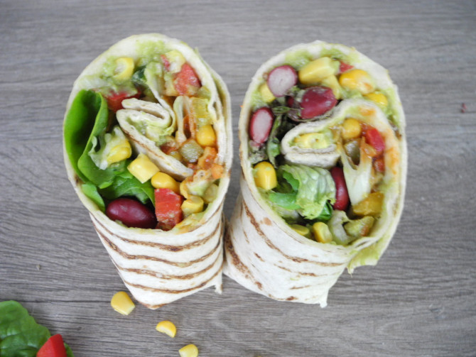 Wrap Mexico vegan, spicy