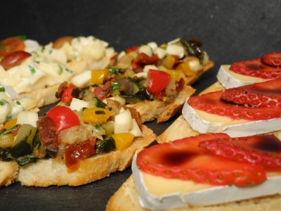 Platte Crostini Apéro vegetarisch