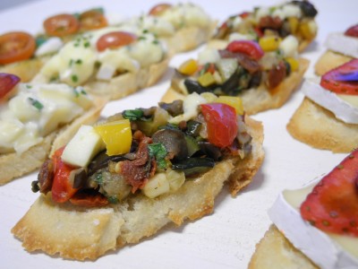 Platte Crostini Apéro vegetarisch