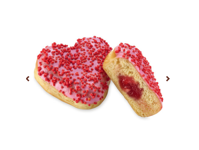 Donut gefüllt mit Himbeercréme
