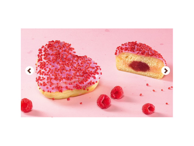 Donut gefüllt mit Himbeercréme