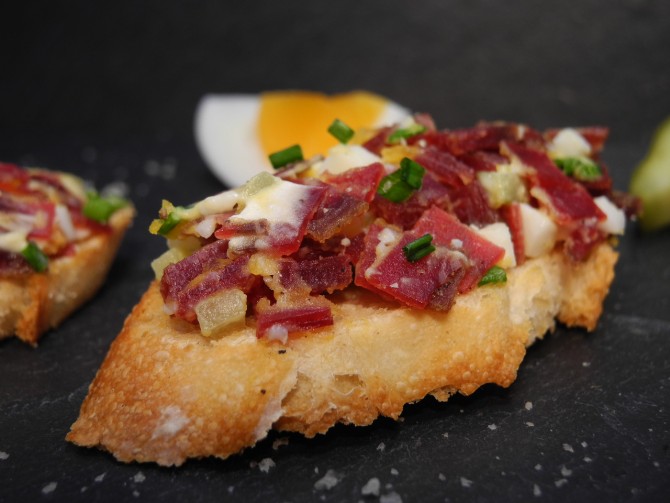 Crostini Bündnerfleisch Tartare