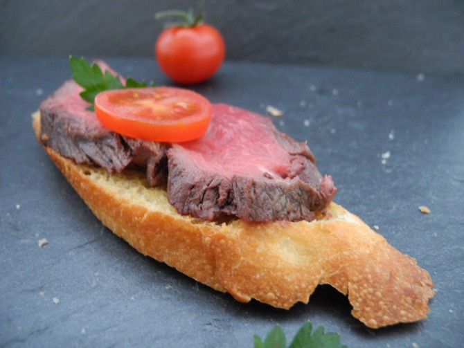 Lunch Crostini Rindsfilet