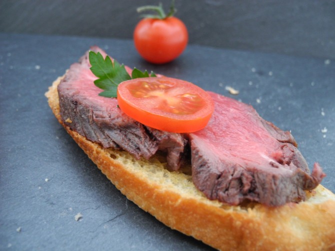 Lunch Crostini Rindsfilet