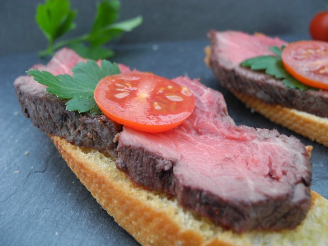 Lunch Crostini Rindsfilet