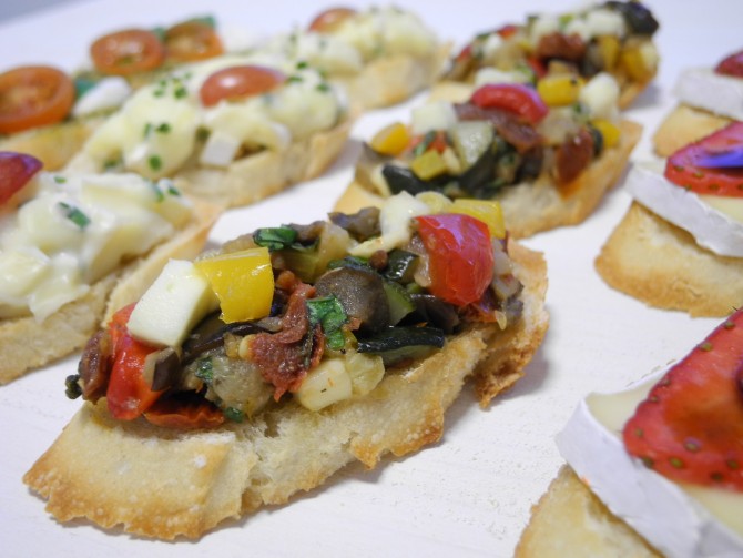 Platte Crostini Apéro vegetarisch