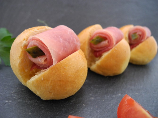 Mini Brioche Rohschinken