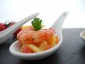 Löffel Crevette auf Mangosalsa