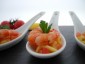 Löffel Crevette auf Mangosalsa